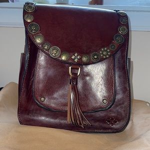 NWOT Patricia Nash leather backpack with decal studs and laptop divider